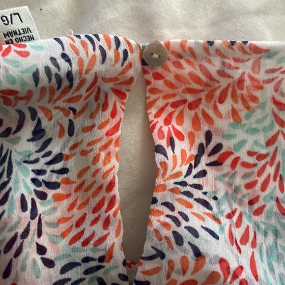 LAYERED SLEEVELESS  PRINTED BLOUSE TUNIC - Picture 7 of 12